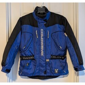 COLDWAVE Snowmobile Jacket S Power Skin Thermolite Blue Black Zip Out Lining
